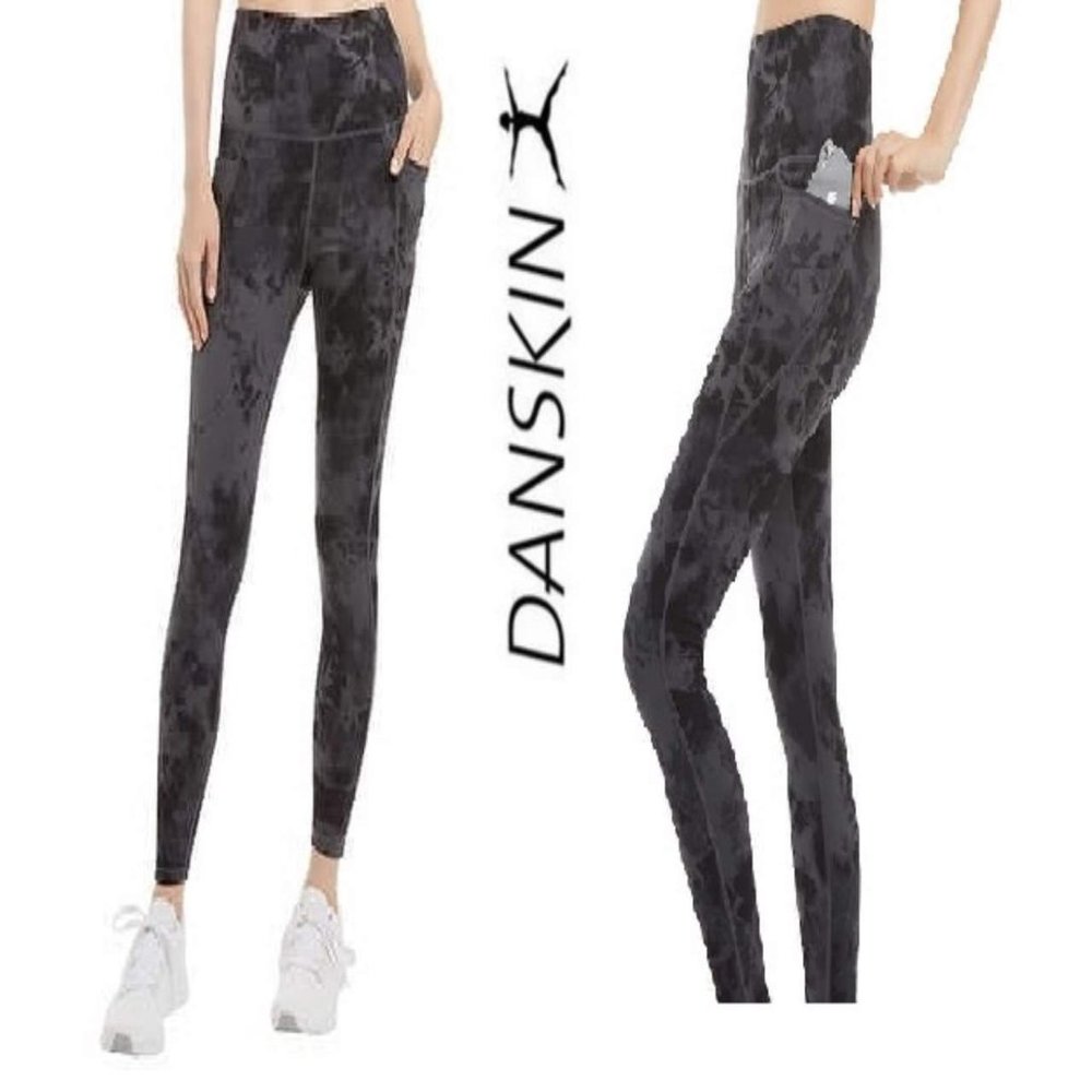 NWT Danskin Tie Dye Pockets Moisture Wicking Leggings New - Picture 4 of 7